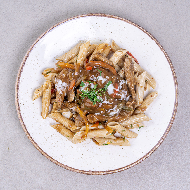 Russian Smoked Beef & Penne Pasta